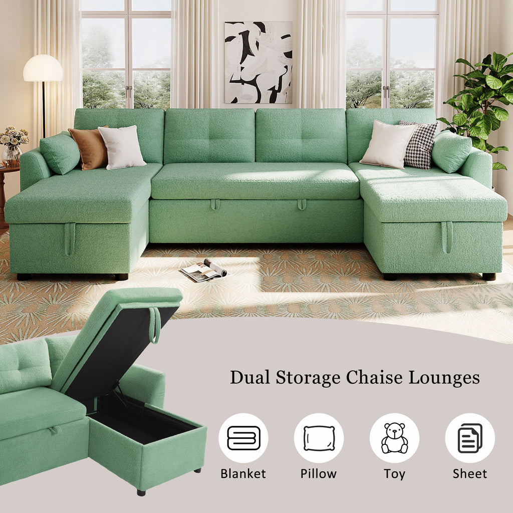 Premium Modern Sectional Sofa U-shaped Sleeper Sofa