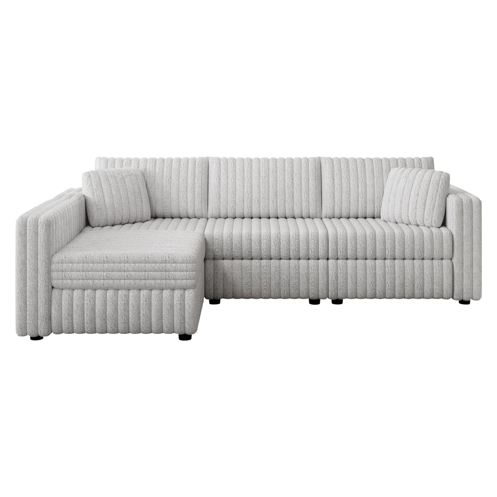 106.3" Soft L-Shaped 4-Person Sofa