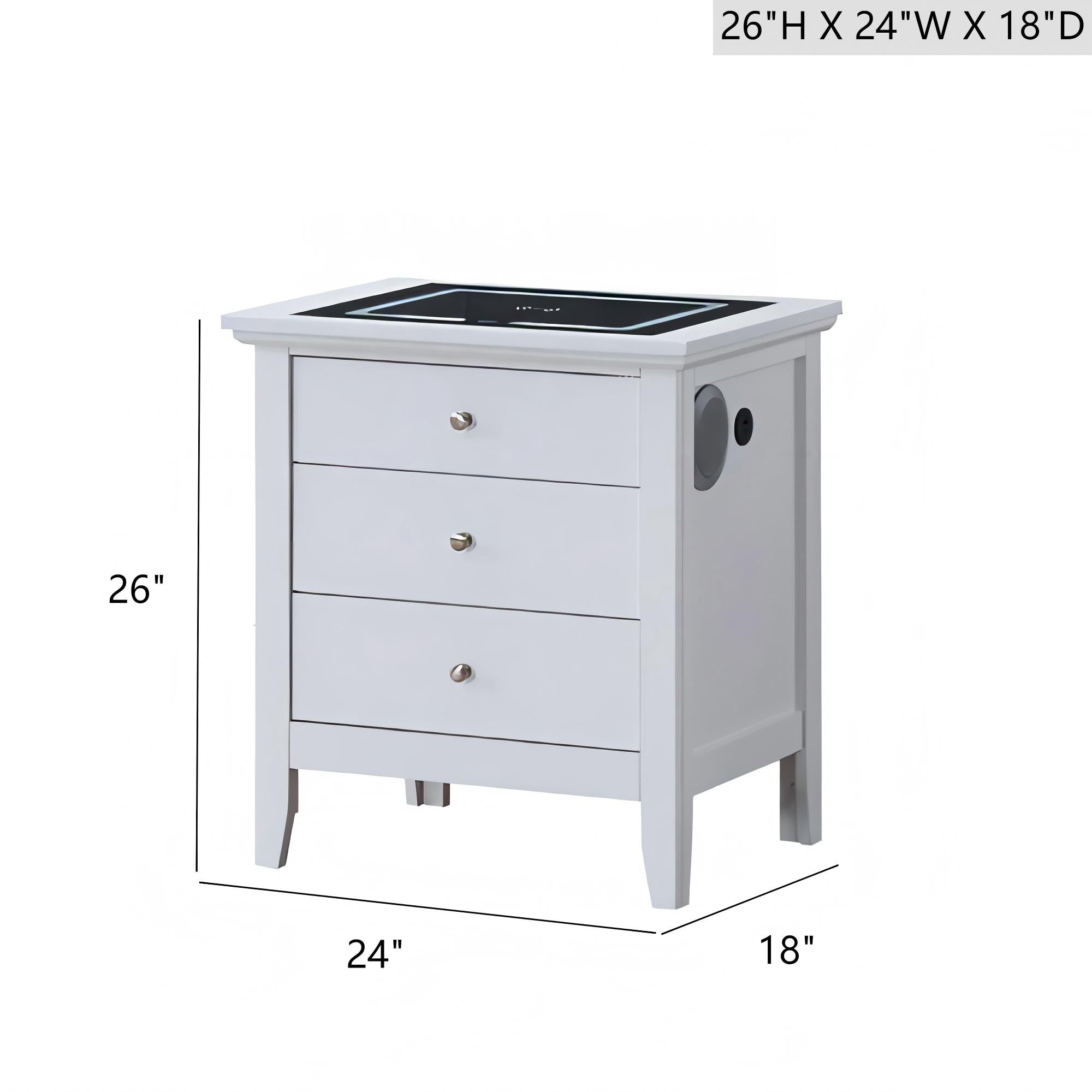 Hammond G5490-N2-SMART 3 Drawer Nightstand