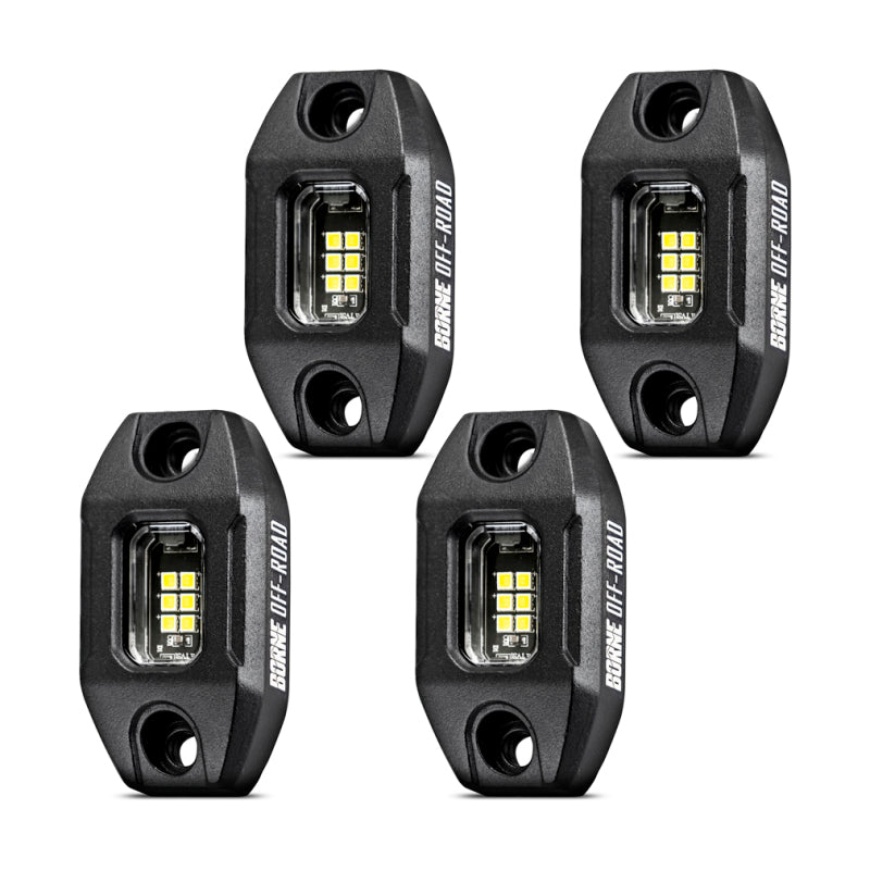 Borne Off-Road Rock Light (Kit of 4) Long Harness BNLT-RL-4T