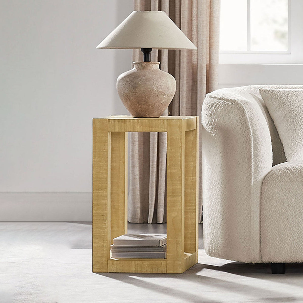 2-Piece Modern 2 Tier Rectangle Coffee Table Set