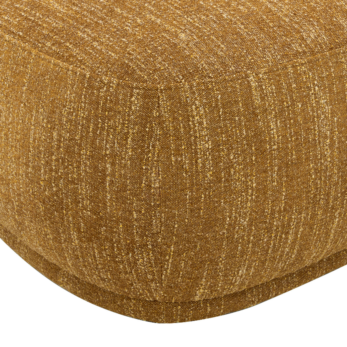 Pebble 44" Rounded Triangle Cocktail Ottoman, Mustard