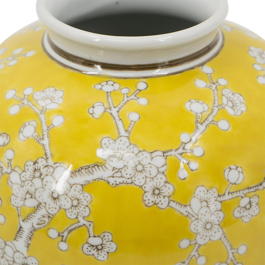 Decorative Yellow and White Accent Vase