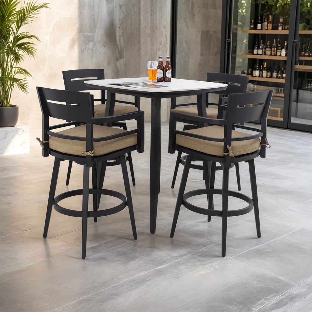 Modern 5PC Outdoor Patio Bar Set