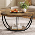Round Coffee Table - 31.7" Rustic