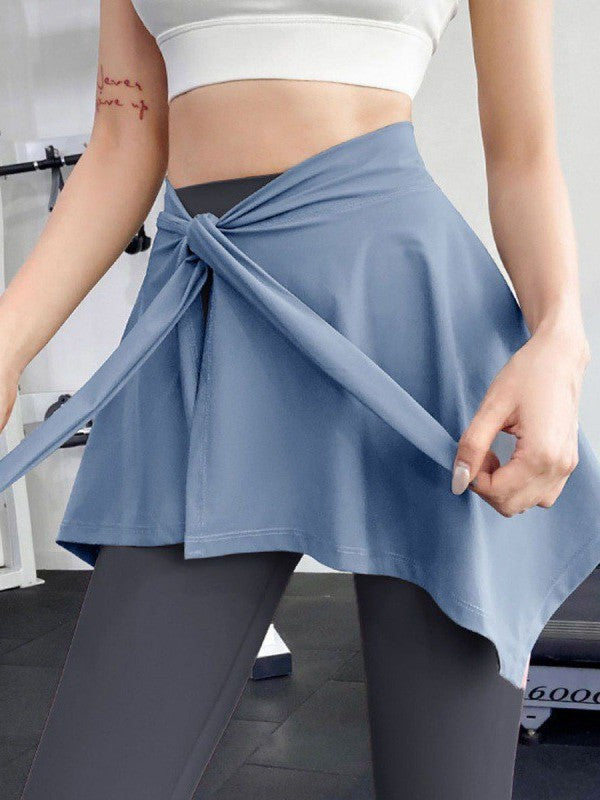 Yoga Pants With A Cover-Up Skirt To Prevent Embarrassment, Anti-Exposure Butt Cover For Women, Suitable For Fitness, Running, And Sports
