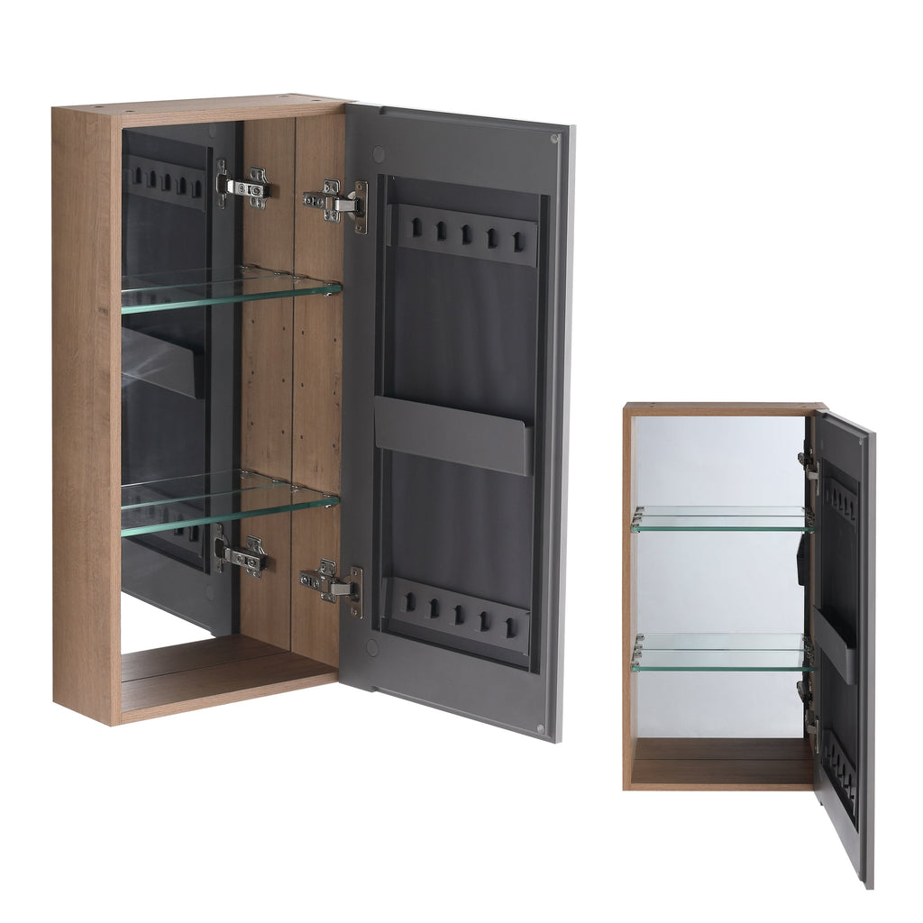 14" Bathroom Mirror Cabinet with Storage
