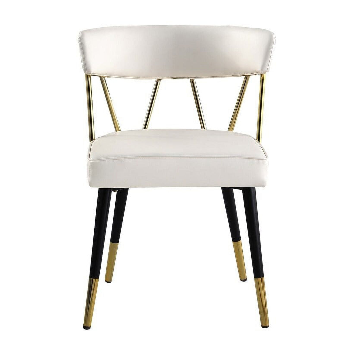 Glam Faux Leather Dining Chair Set of 2