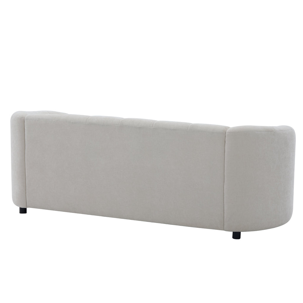 Mirelle 80 in. Modern Curved Chenille Sofa Couch
