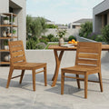 Outdoor Acacia Wood Dining Chair Set of 2