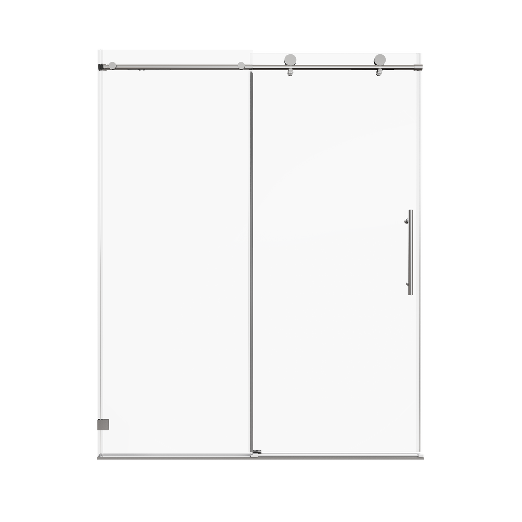 Frameless Single Sliding Shower Doors with Soft-Close Mechanism