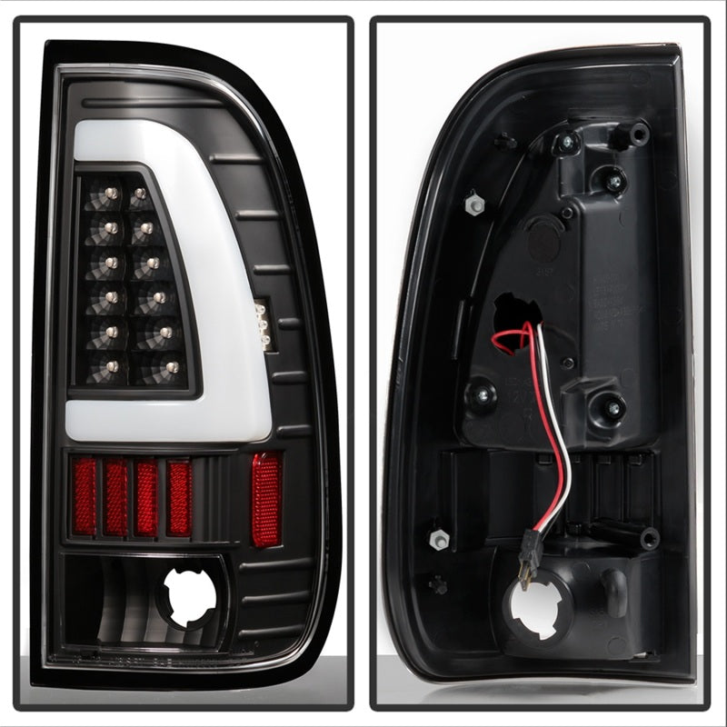 SPYDER xTune Ford F150 Styleside 97-03 Light Bar LED Tail Lights - Black ALT-ON-FF15097-LBLED-BK 5082084