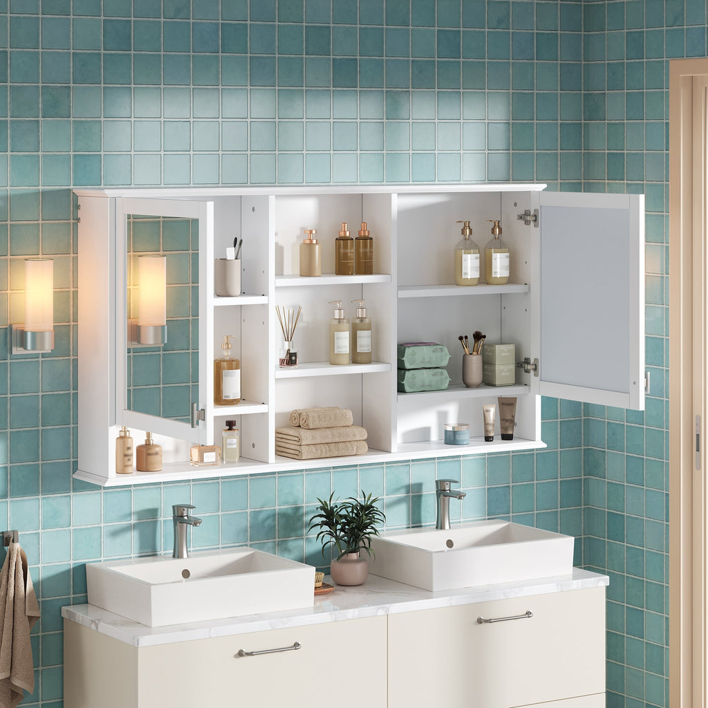55-Inch Wall-Mount 2-in-1 Mirror Cabinet