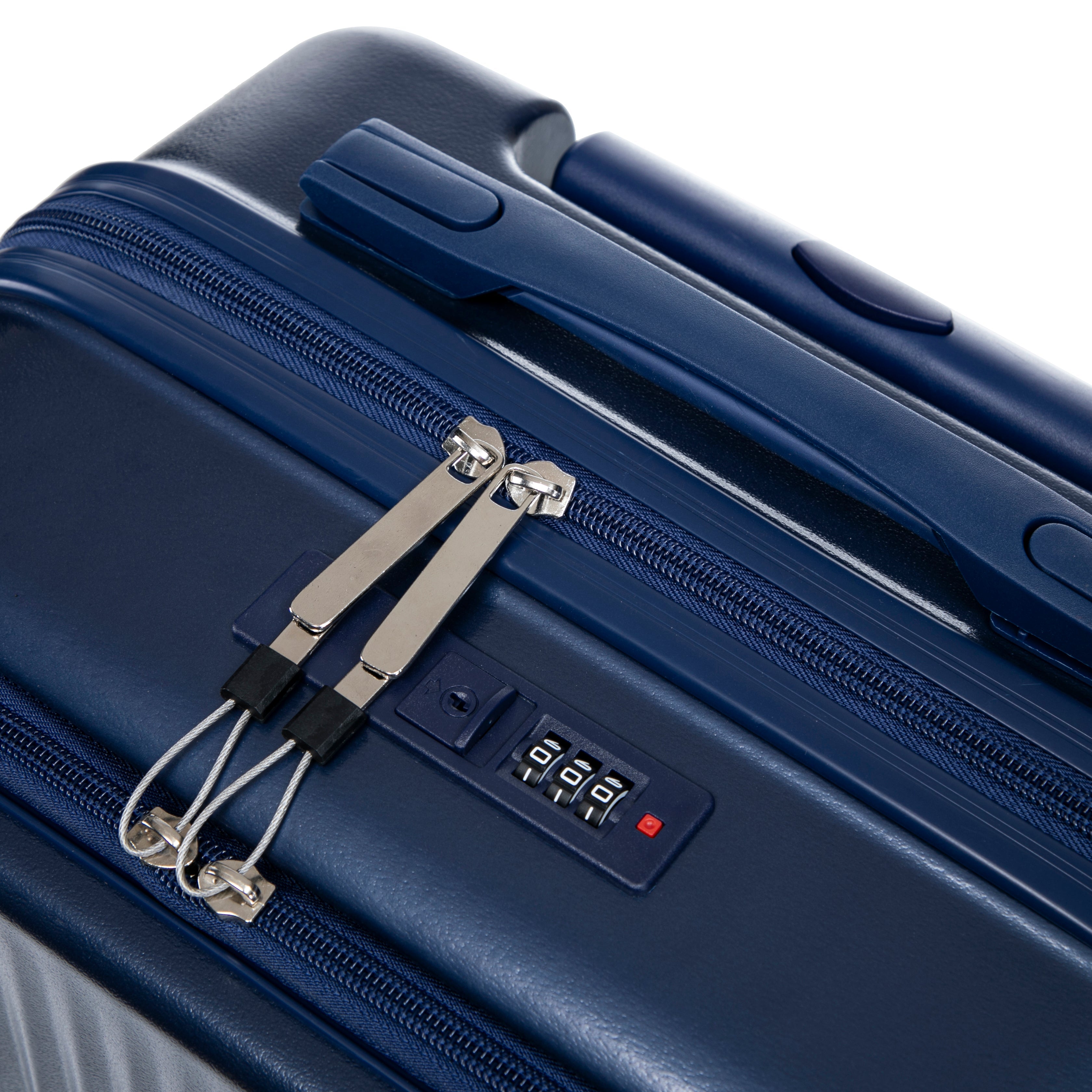 2 Piece Navy ABS Spinner Wheel Luggage Set