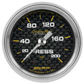 AutoMeter Carbon Fiber 2-1/16in Mechanical 0-200 PSI Pressure Gauge 4734