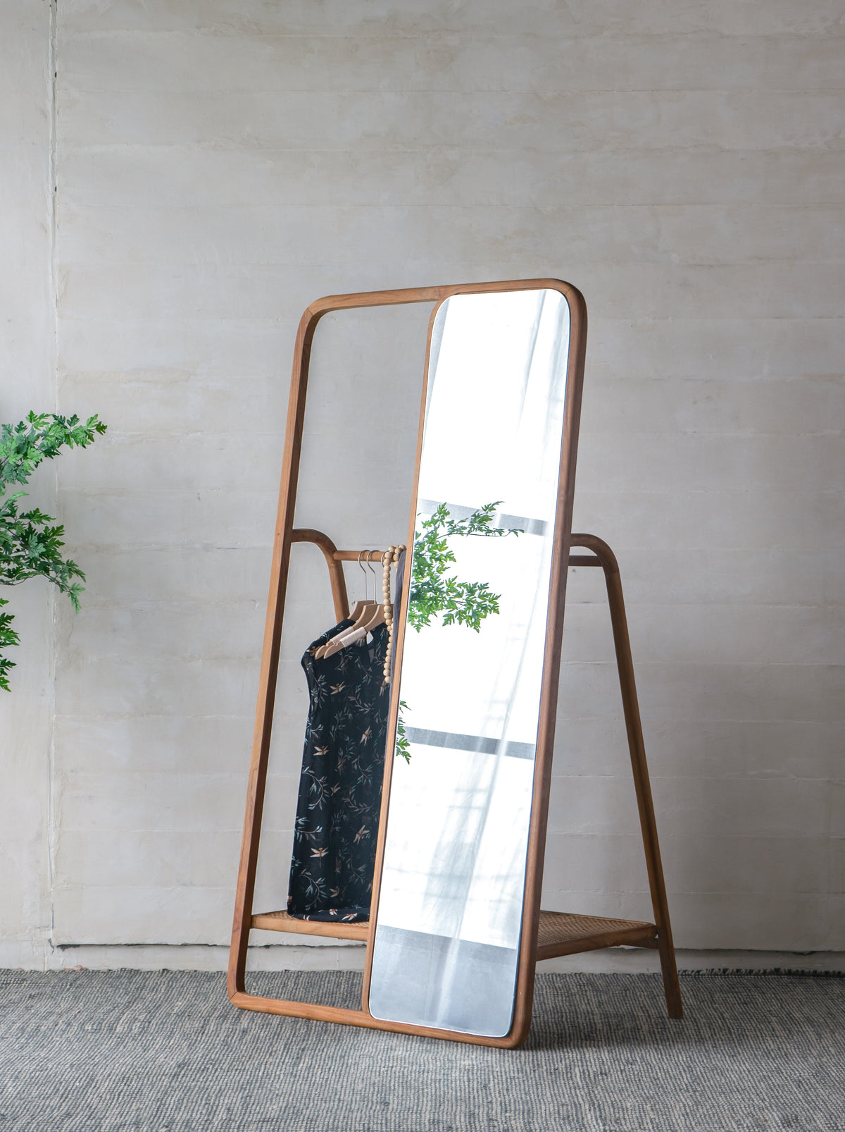 38" x 23" x 71.5" Clothes Hanger With Mirror - Large
