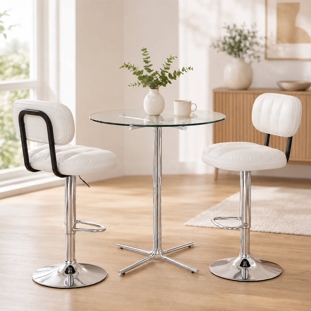 Set of 2 Adjustable Height Bar Stools