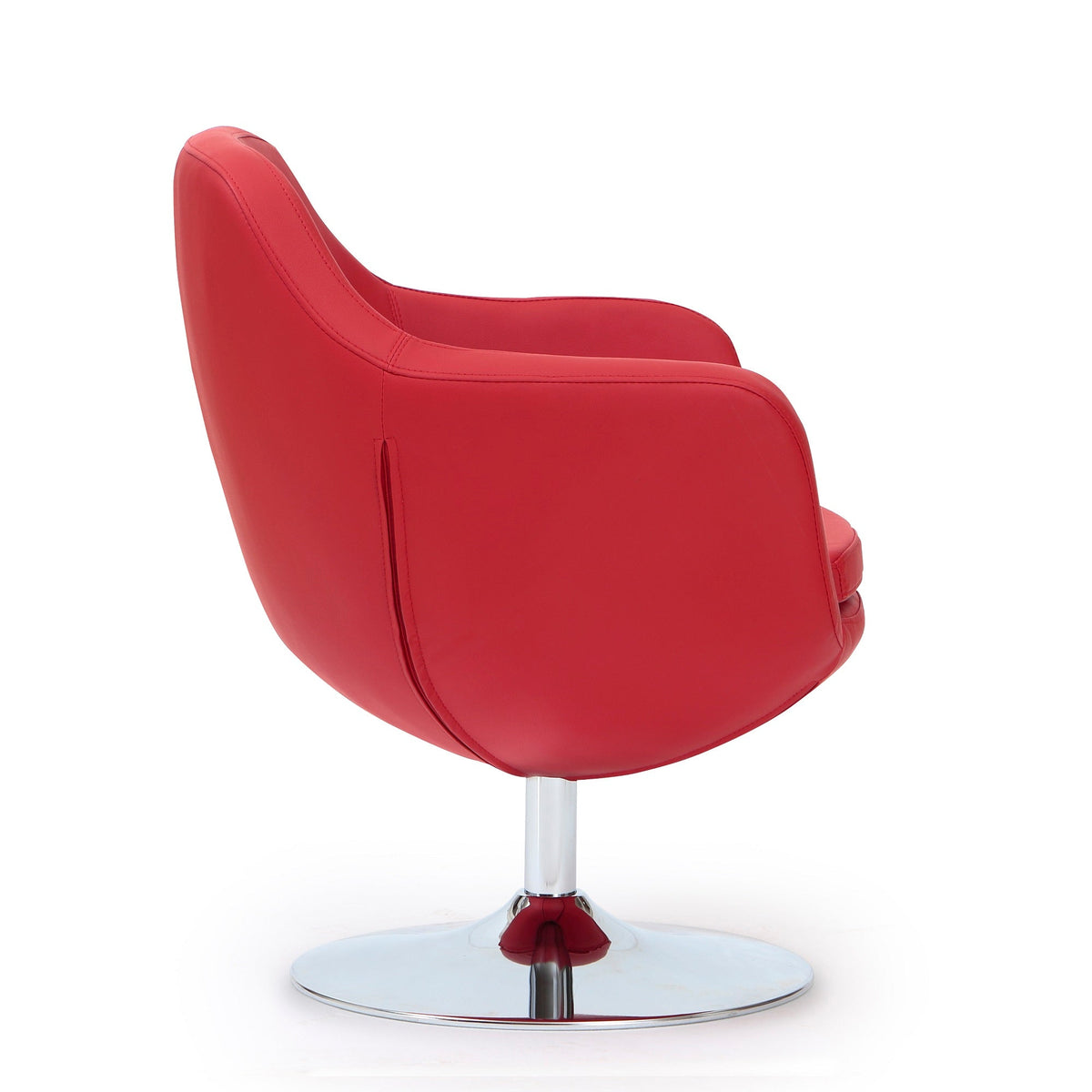 Caisson Upholstered Swivel Lounge Chair