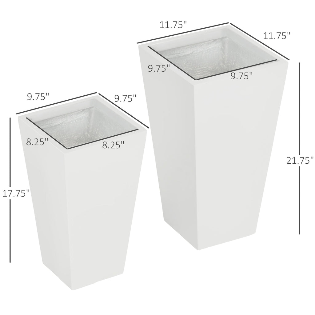 Flower Pots 2-Pack Outdoor Planter Set