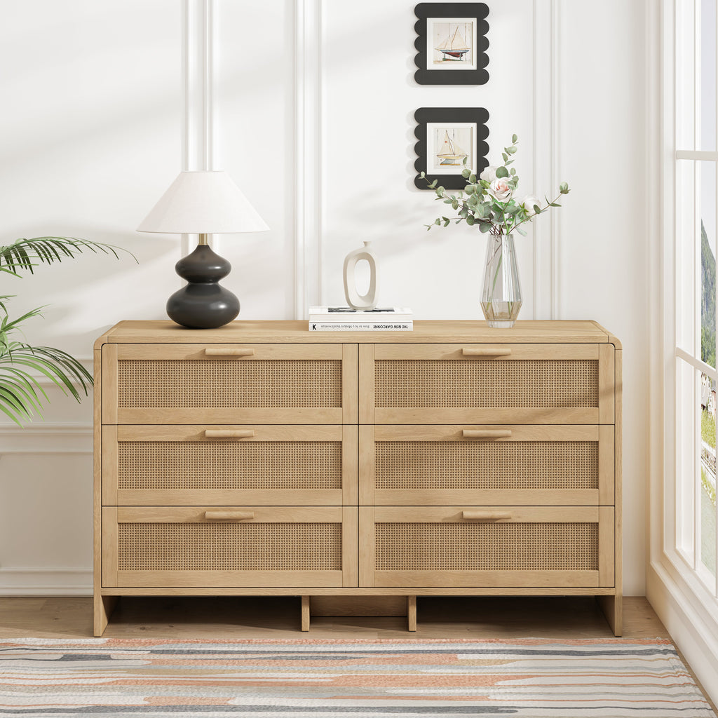 51.18'' Arc Shaped Corner Rattan Cabinet