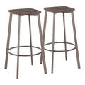 Square Barstool in Antique Metal