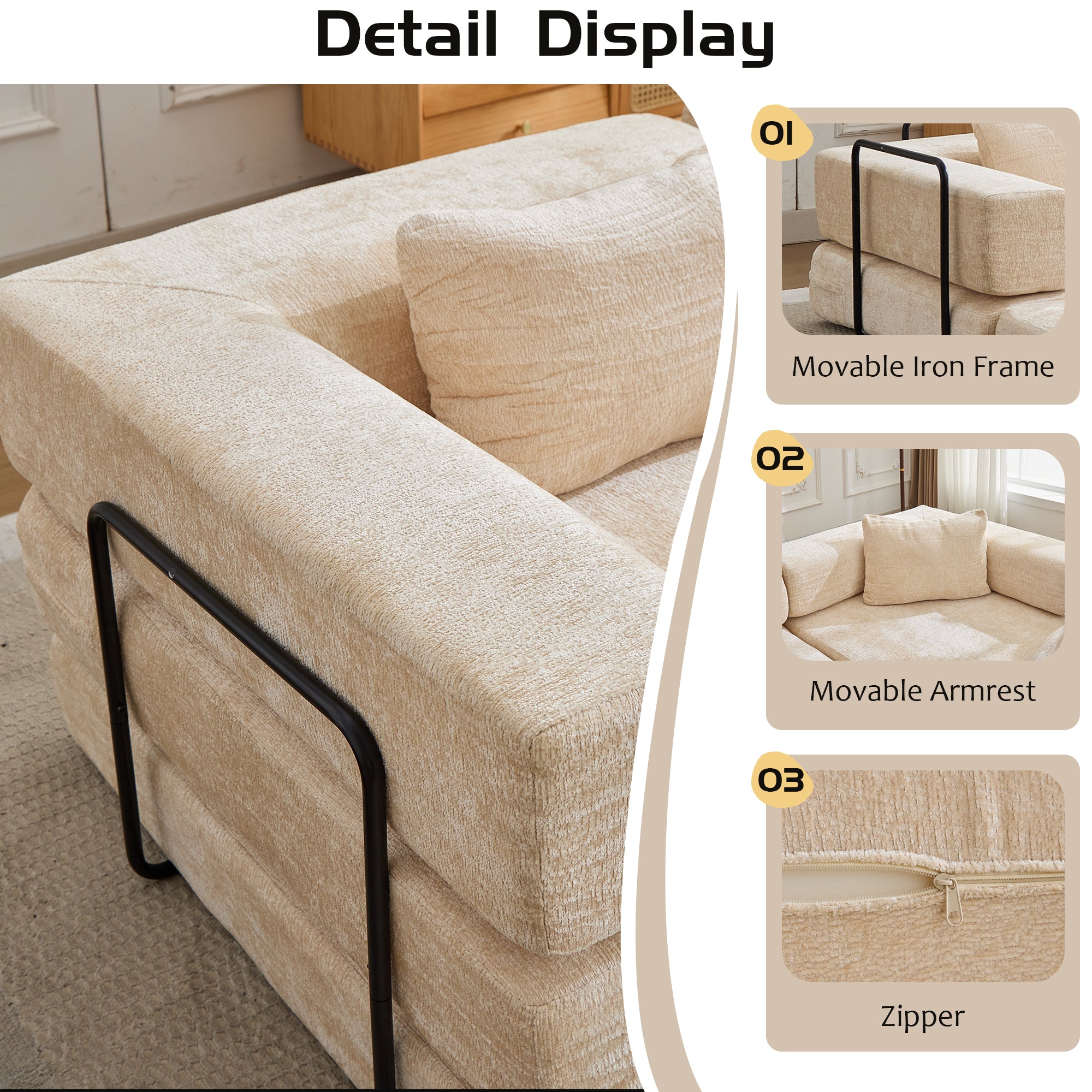 Compression Sofa - Convertible Floor Sofa Bed