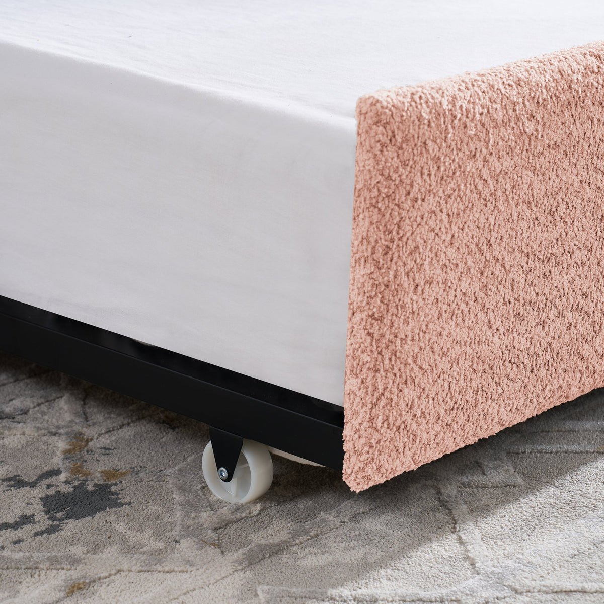 Full Size Daybed with Twin Size Pop-up Trundle Upholstered Tufted Sofa Bed