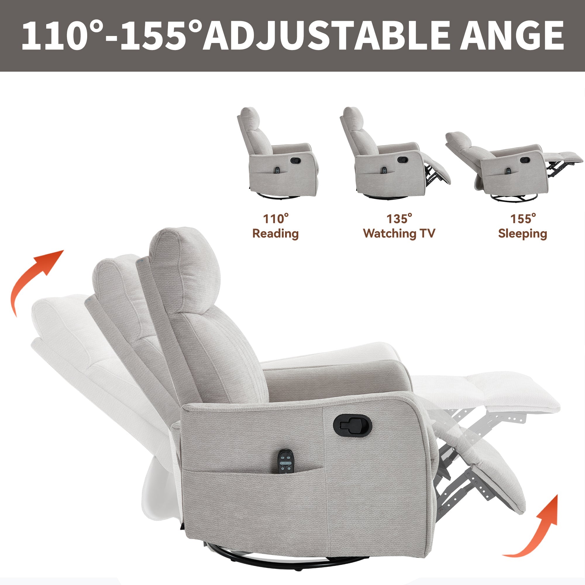 Comfortmax Light Recliner with Massage & Heat Function