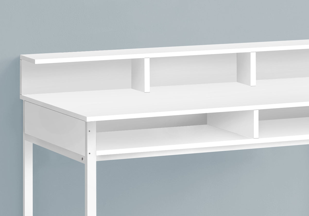 Modern Computer Desk with Storage Shelves