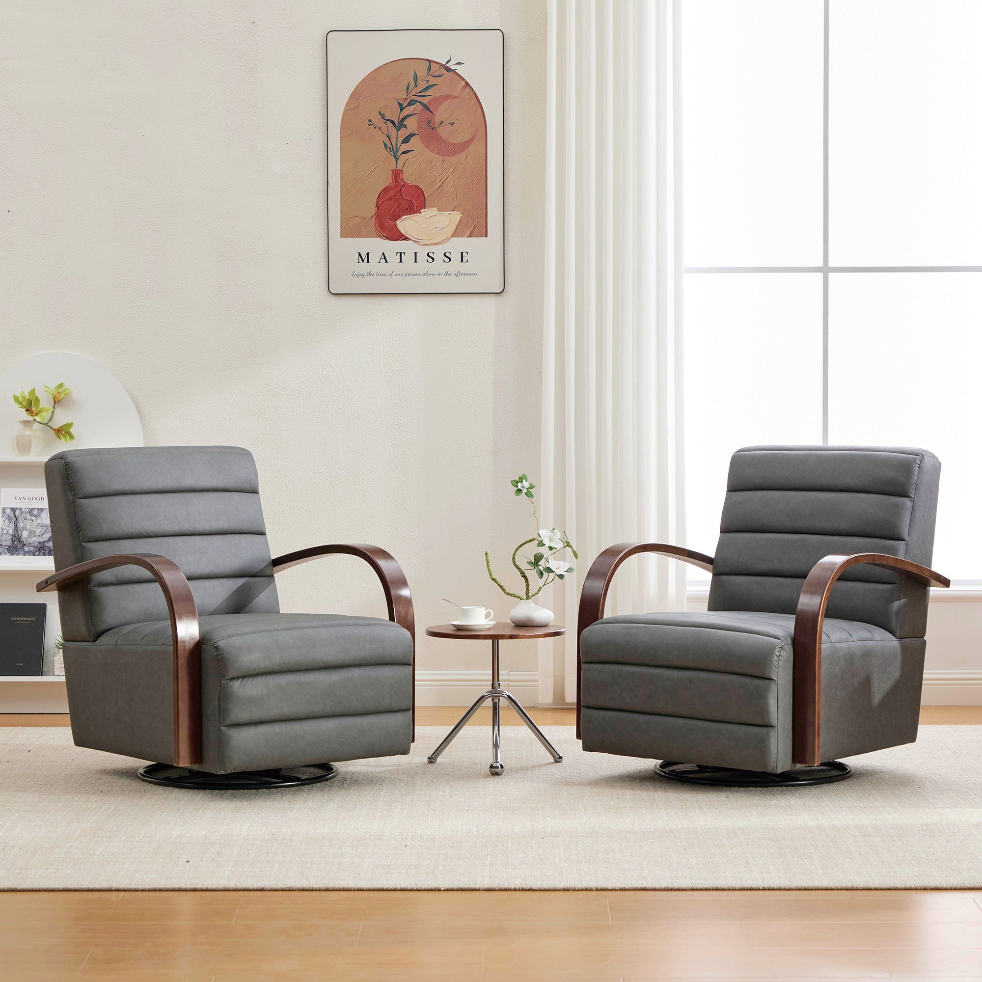 30.7" Modern Upholstered 360° Swivel Accent Chair