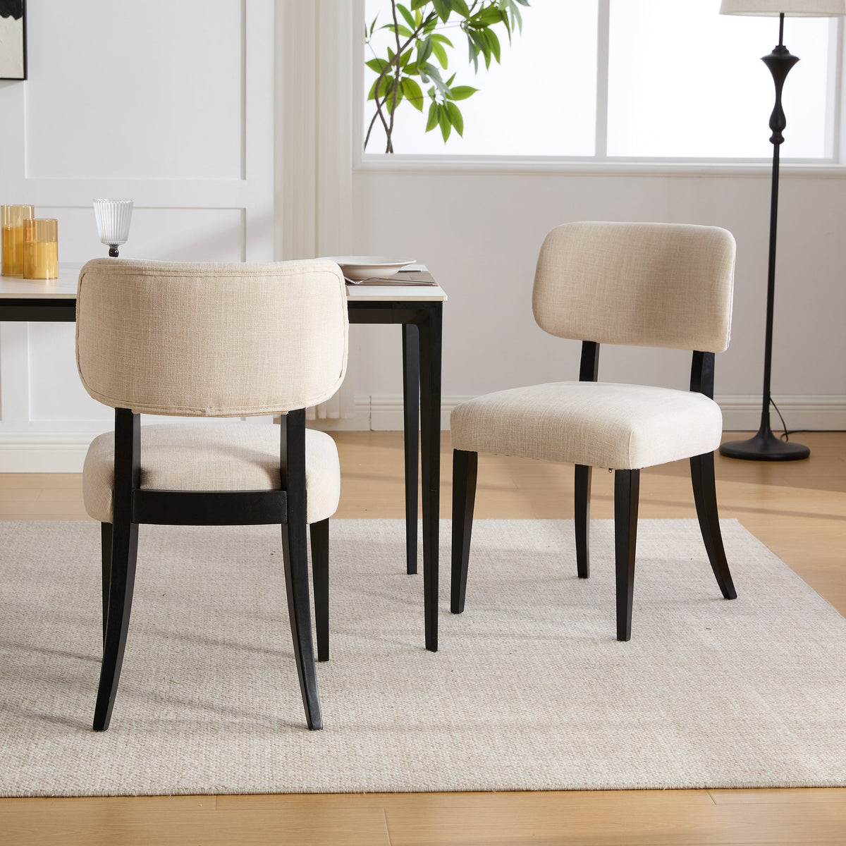 Wooden Dining Chairs Set of 2