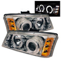 Spyder Chevy Silverado 1500 03-06 Projector Headlights LED Halo LED Ambr Reflctr Ch PRO-YD-CS03-AM-C 5009463