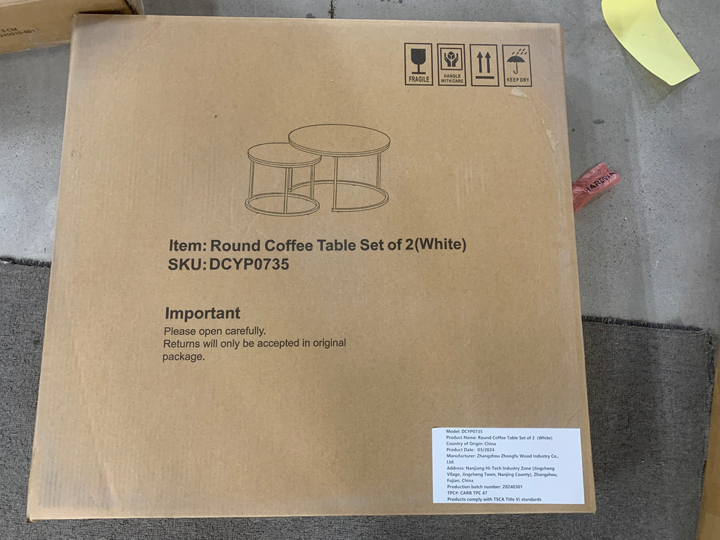 27.6" Nesting Coffee Table Set of 2
