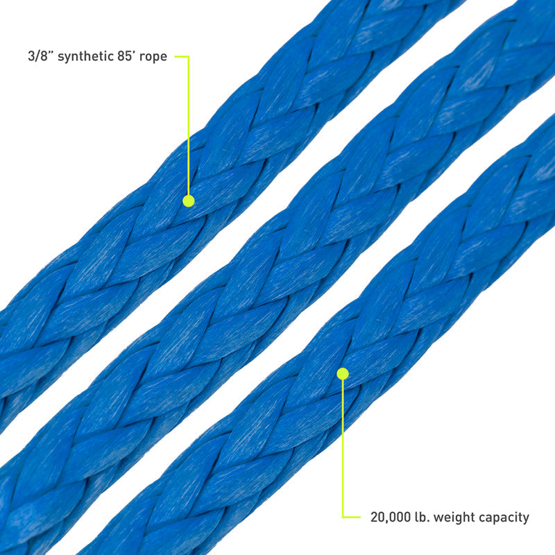 Borne Off-Road 10K Winch - Blue Synthetic Rope BNWN-10-SBL