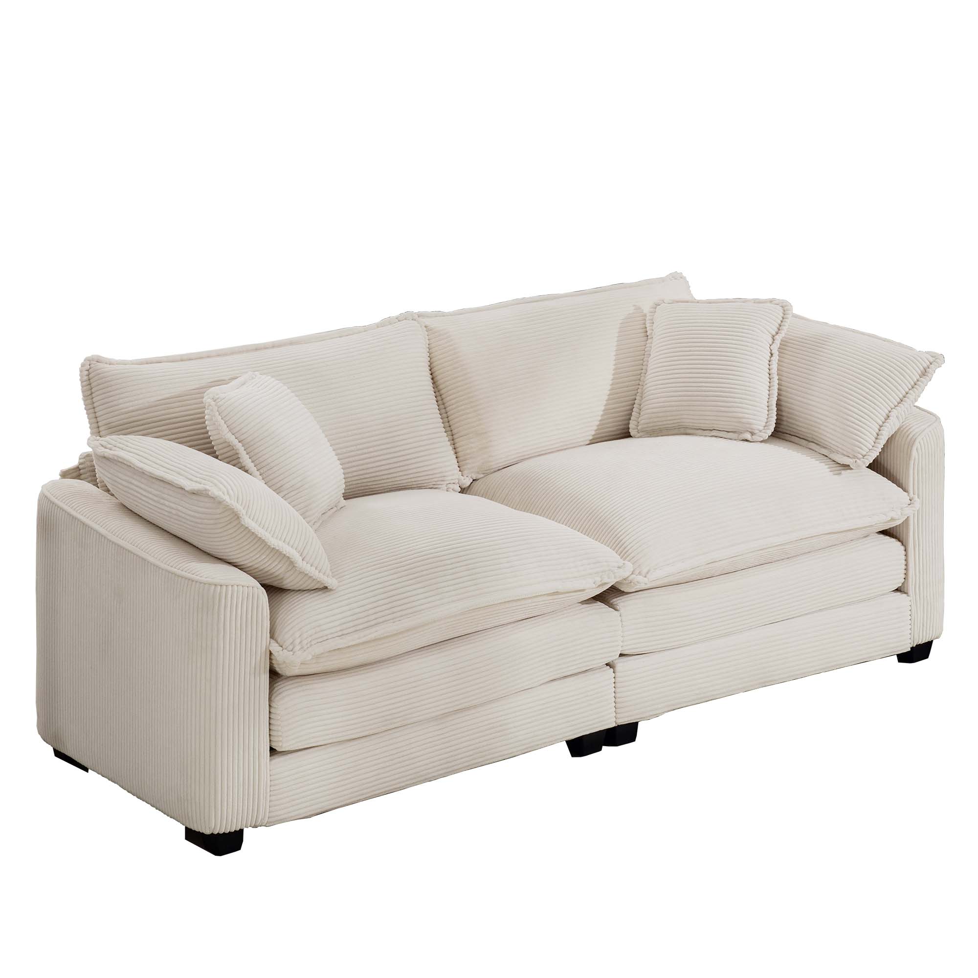 Modern Fabric Living Room Sofa 2 Seater