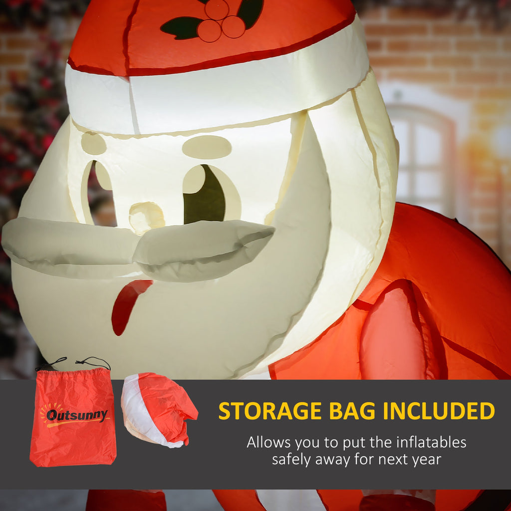 Outsunny 3.4' Christmas Inflatables Hanging Santa Claus