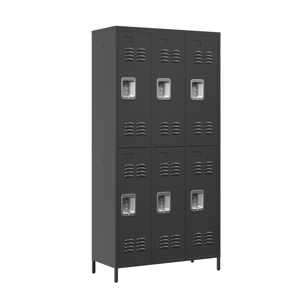 6 Door 72"H Metal Lockers With Lock for Employees