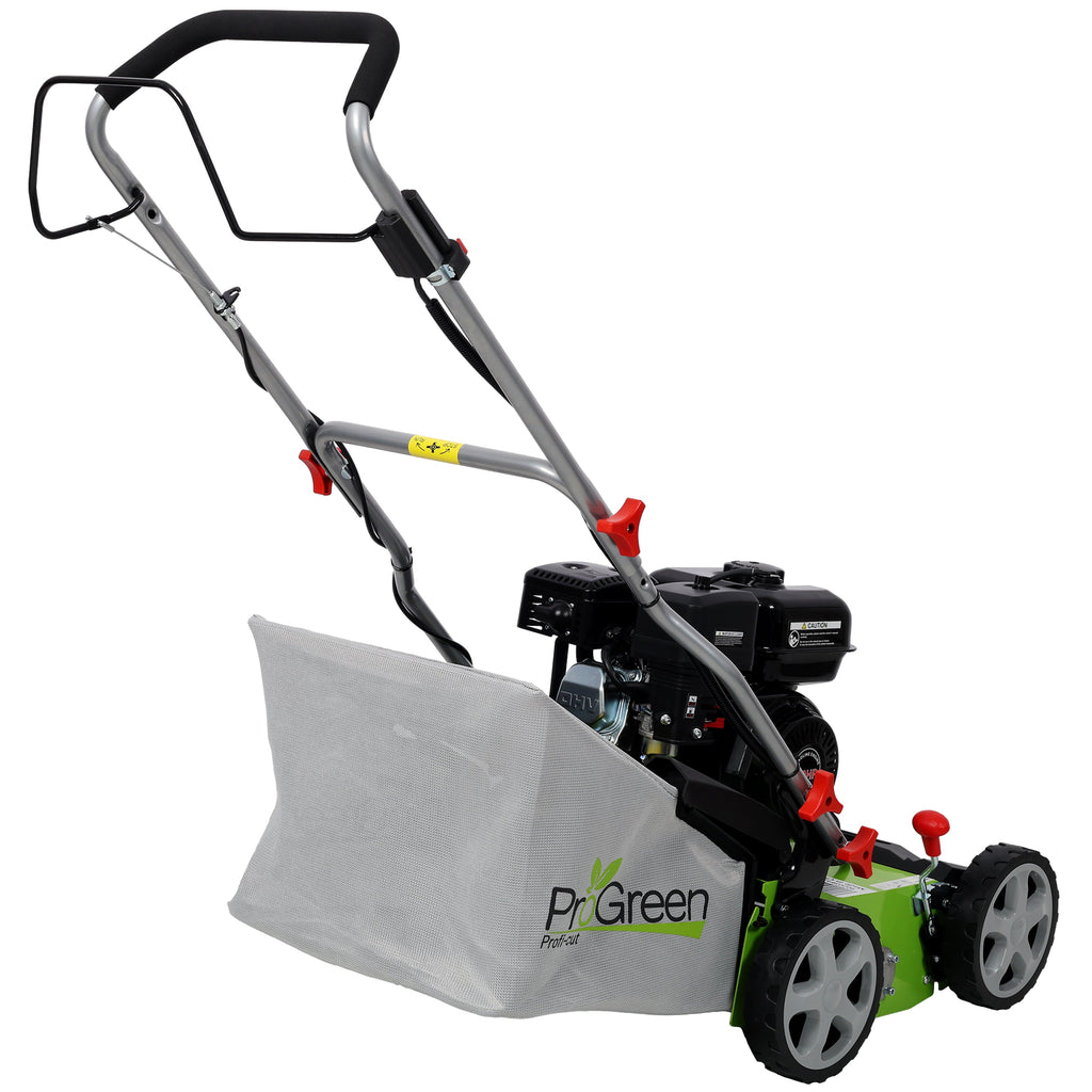 PROGREEN Gasoline Engine Scarifier 2in1 Function Dethatcher/Scarifier, 16in Width