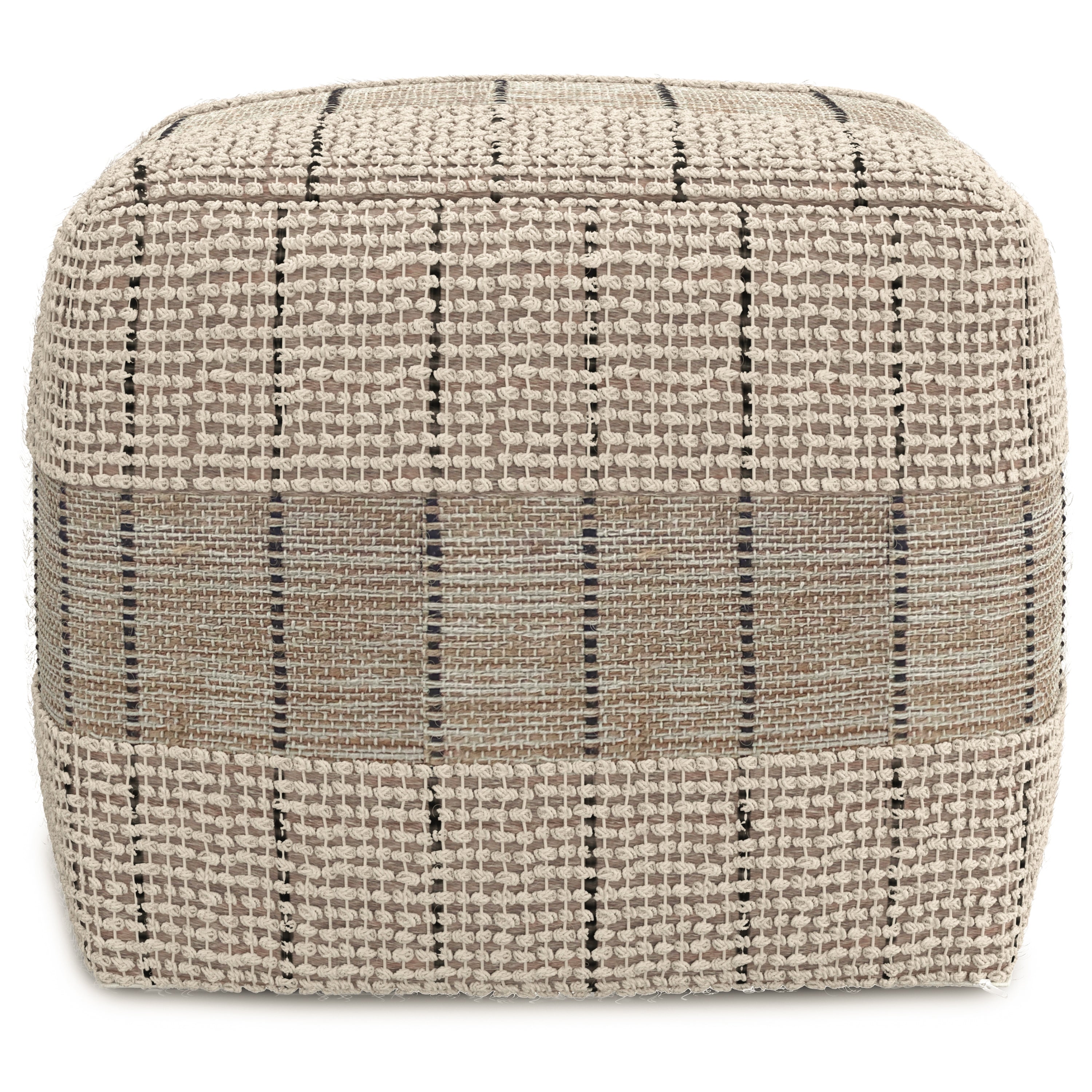 Elmer 18 Inch Wide Square Pouf