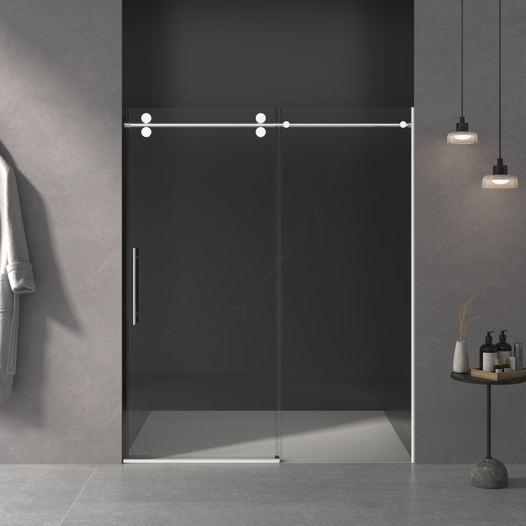 Frameless Sliding Shower Door with Tempered Glass Enclosure