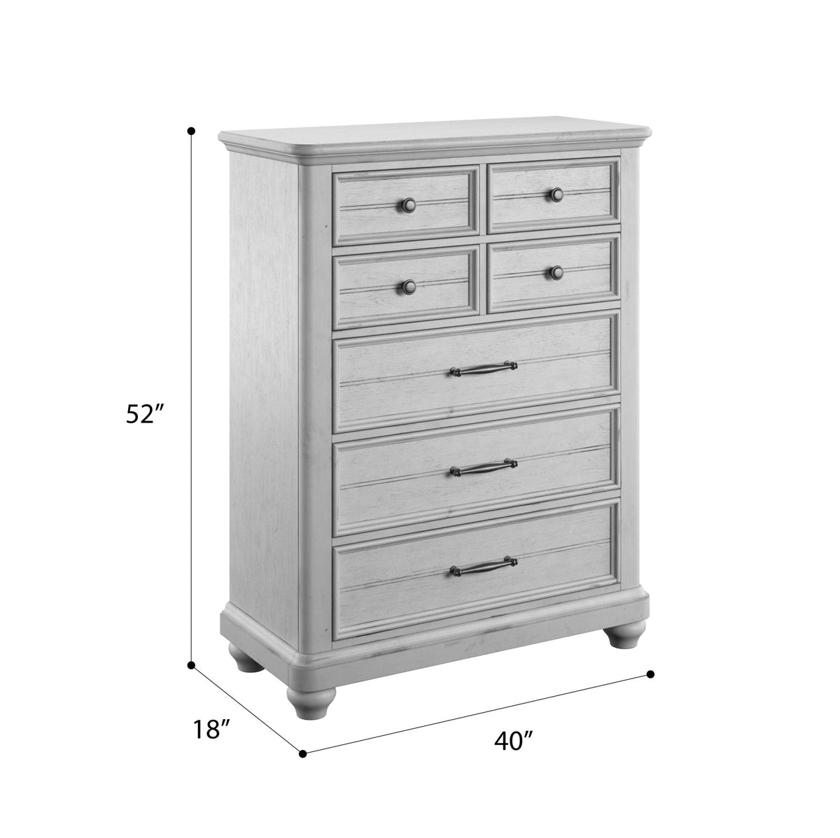 Gray 7-Drawer Chest