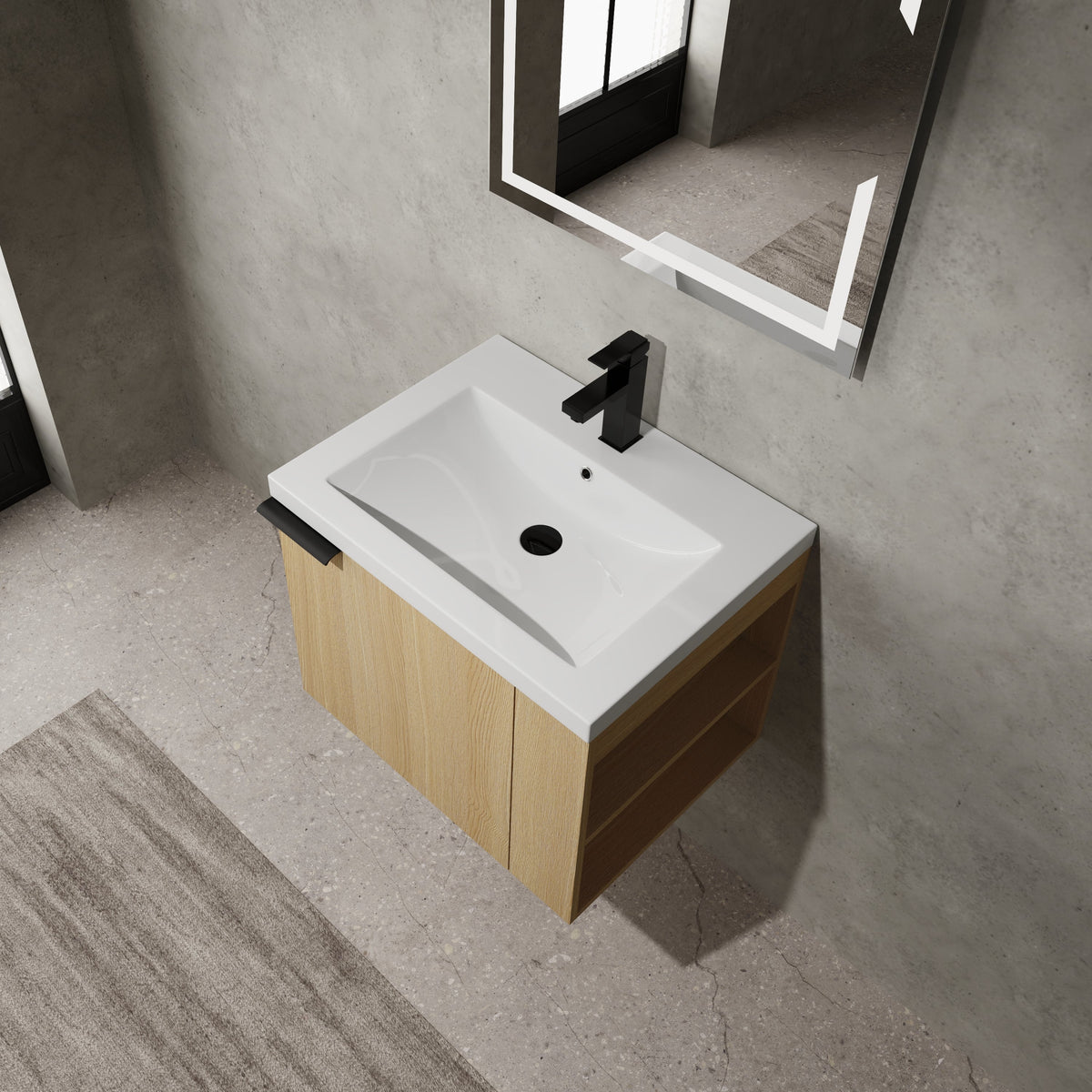 24" Bathroom Vanity Sink Combo for Big Space