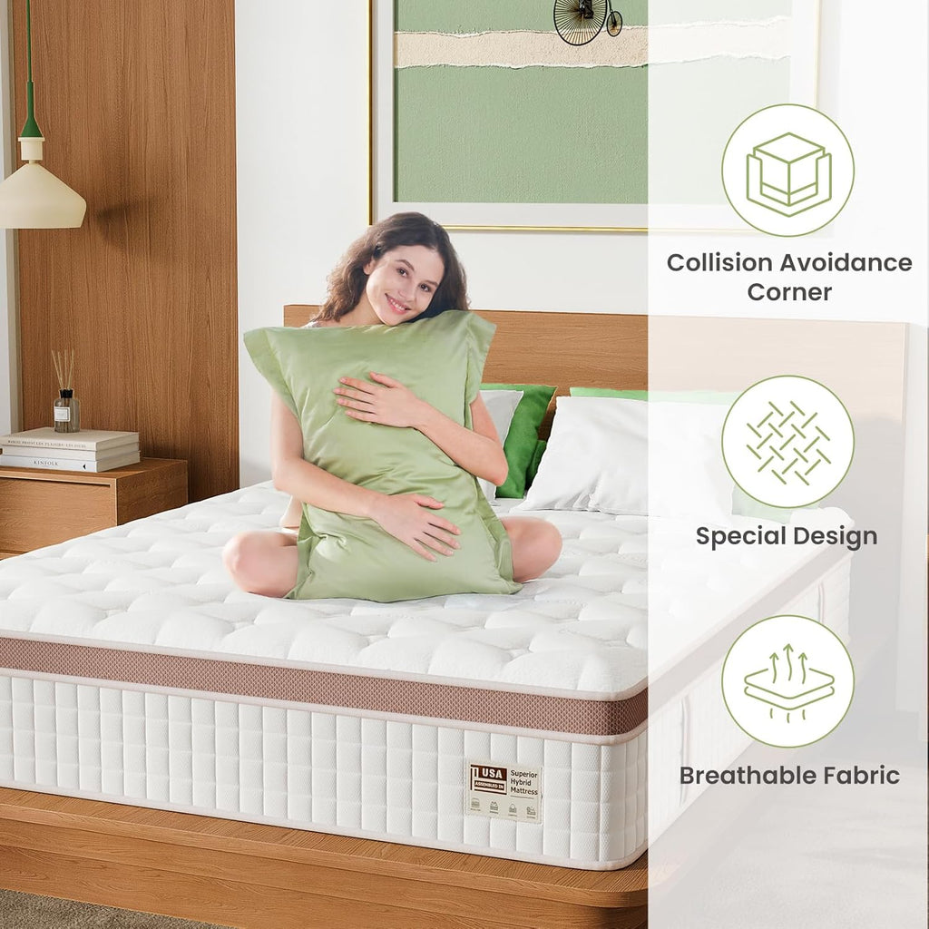 12 Inch Firm Hybrid Mattress – King Size