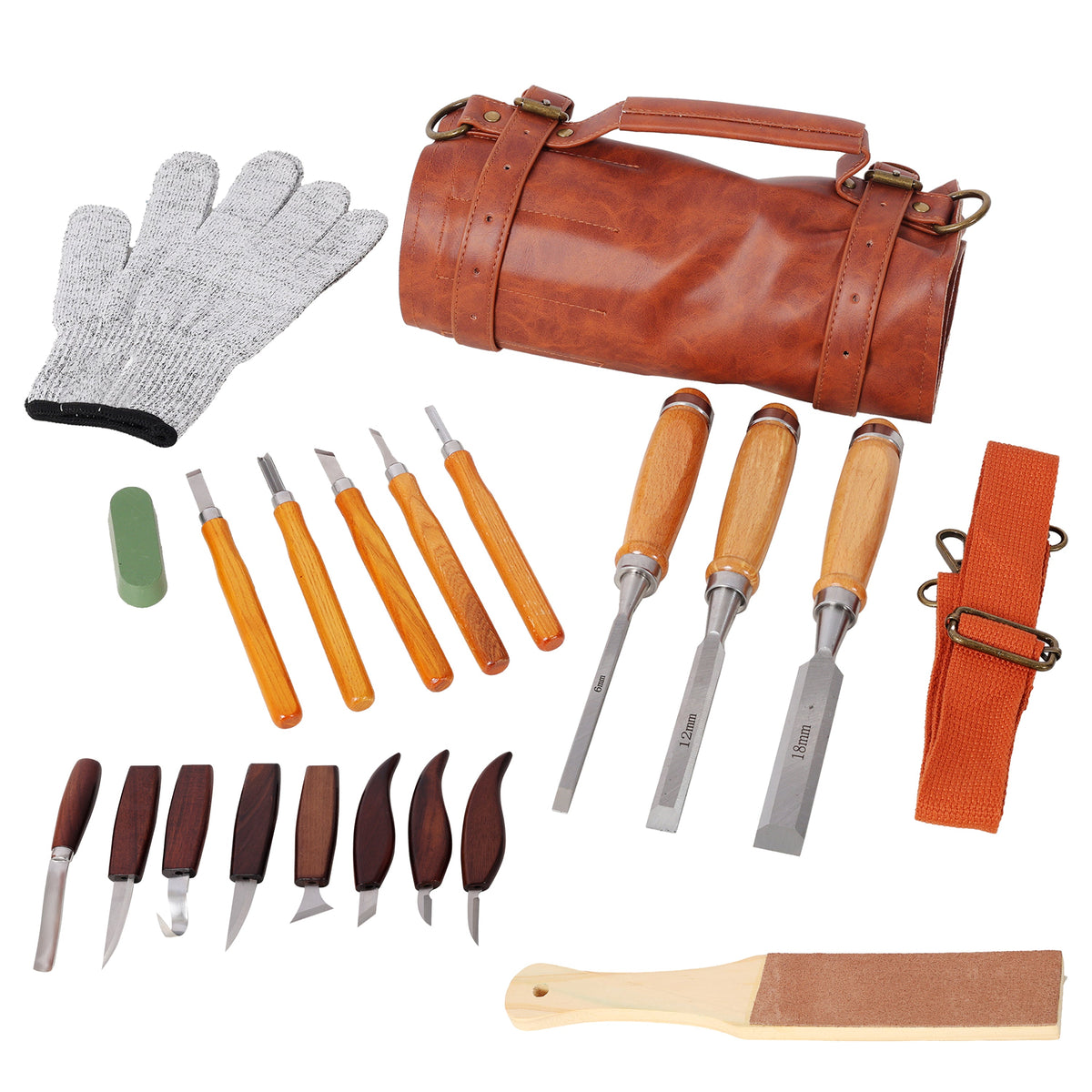 20-Pcs Wood Carving Tools Set