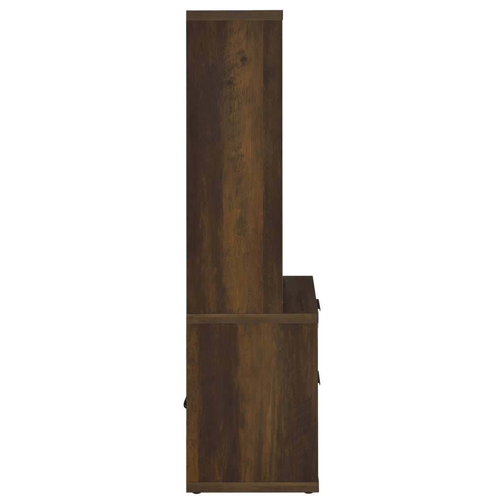 Geary Dark Pine 3-Piece Wall Unit Bookcase Set with USB