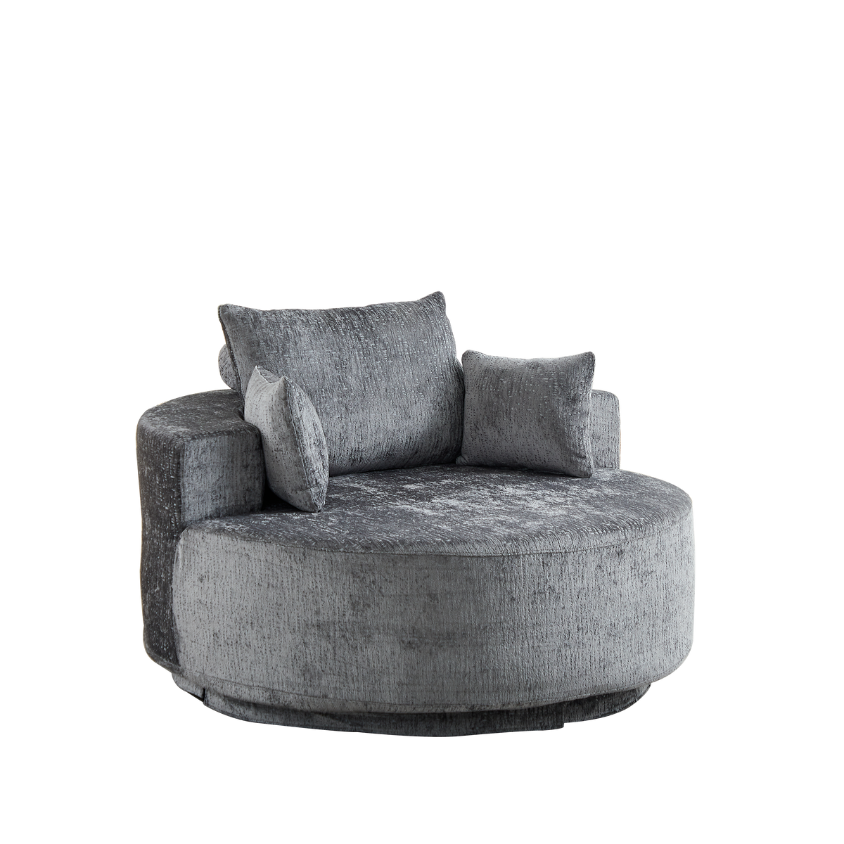 55''L Polyester Foam Single Swivel Chair