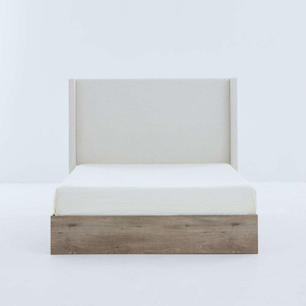Shelton Upholstered Wingback Bed