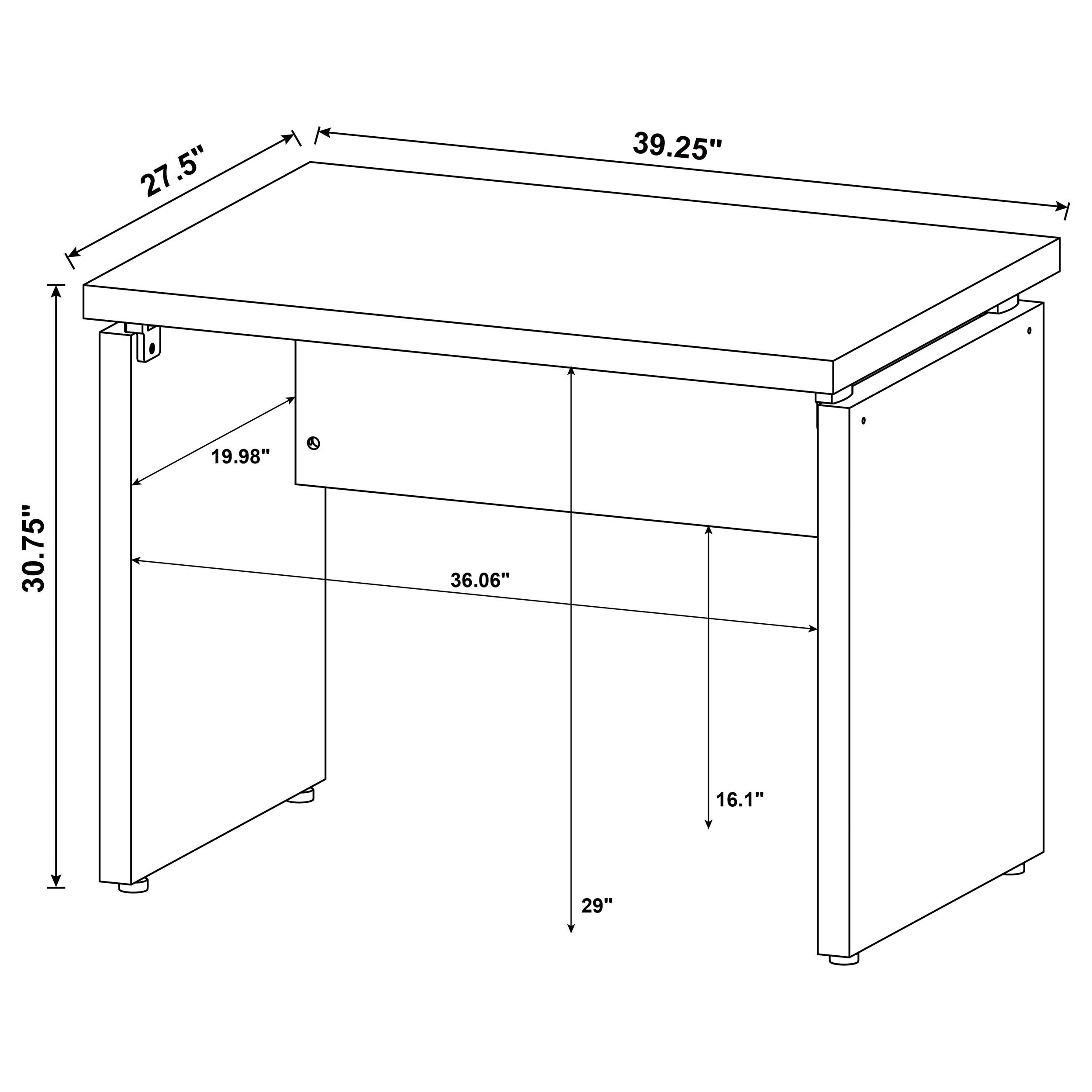 Cappuccino Extension Desk