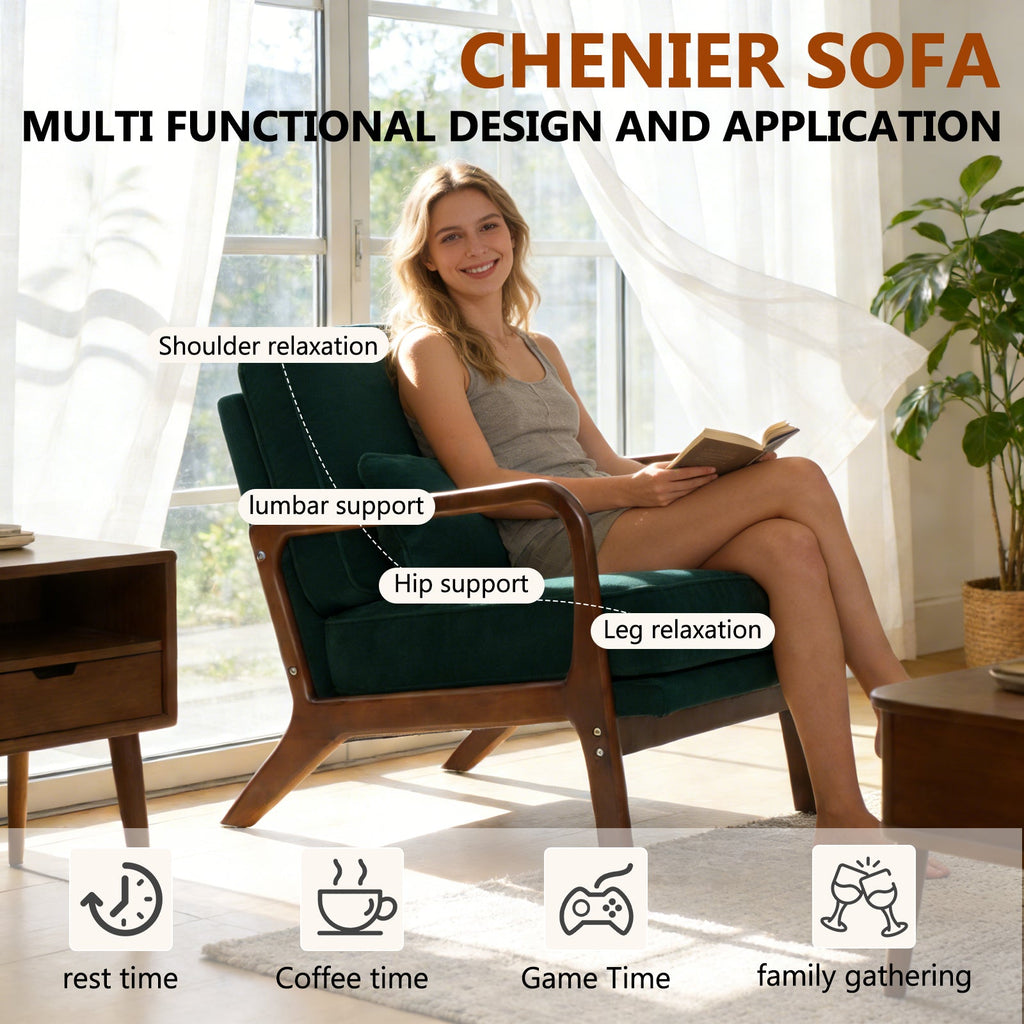 Mid-Century Modern Lounge Chair Single