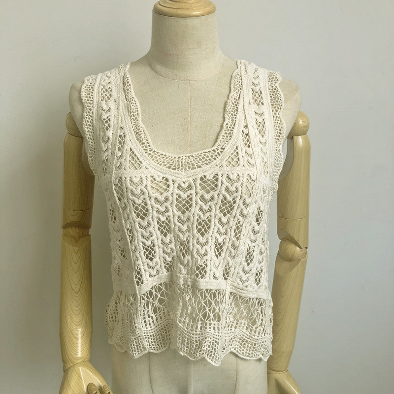 Lace Knitted Small Vest For Women